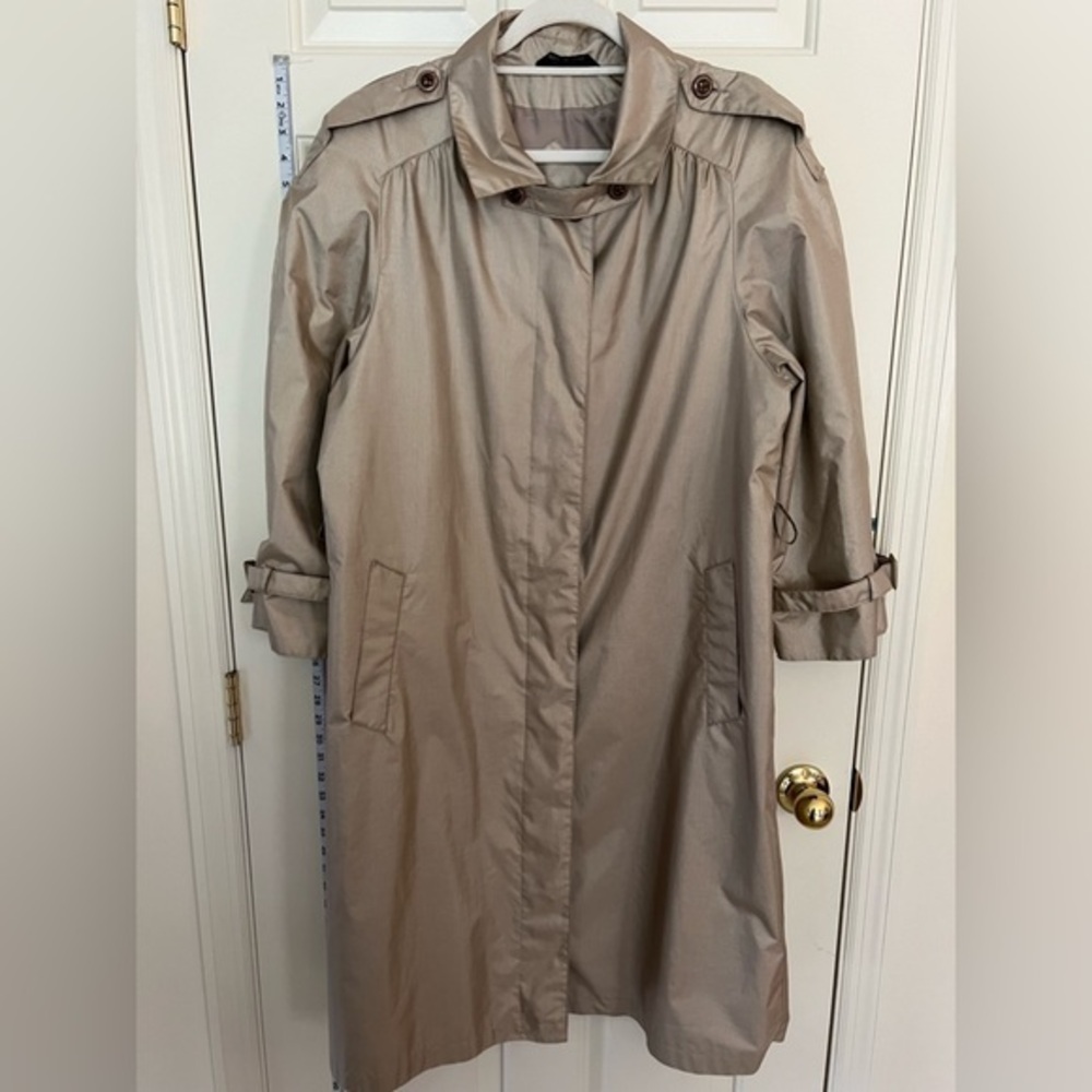 British Mist Lightweight Rain Trench Coat, size Petite 8
